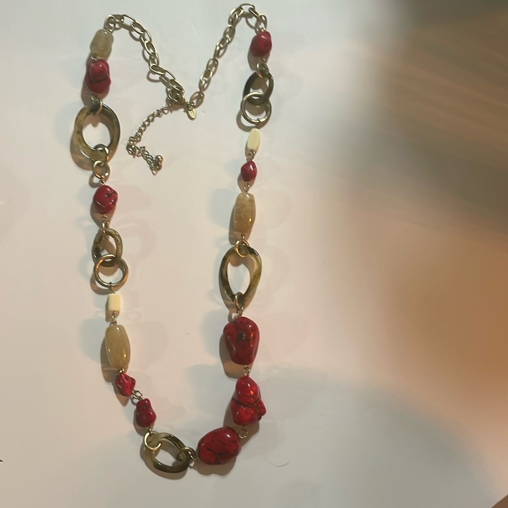 Chicos Gelenda Red Beaded necklace
